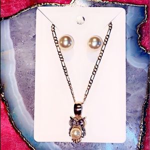 Owl Pearl Set (20” Necklace)✨